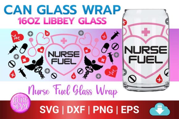 Nursing Student Nurse Fuel Can Glass: Embroidery Design Review